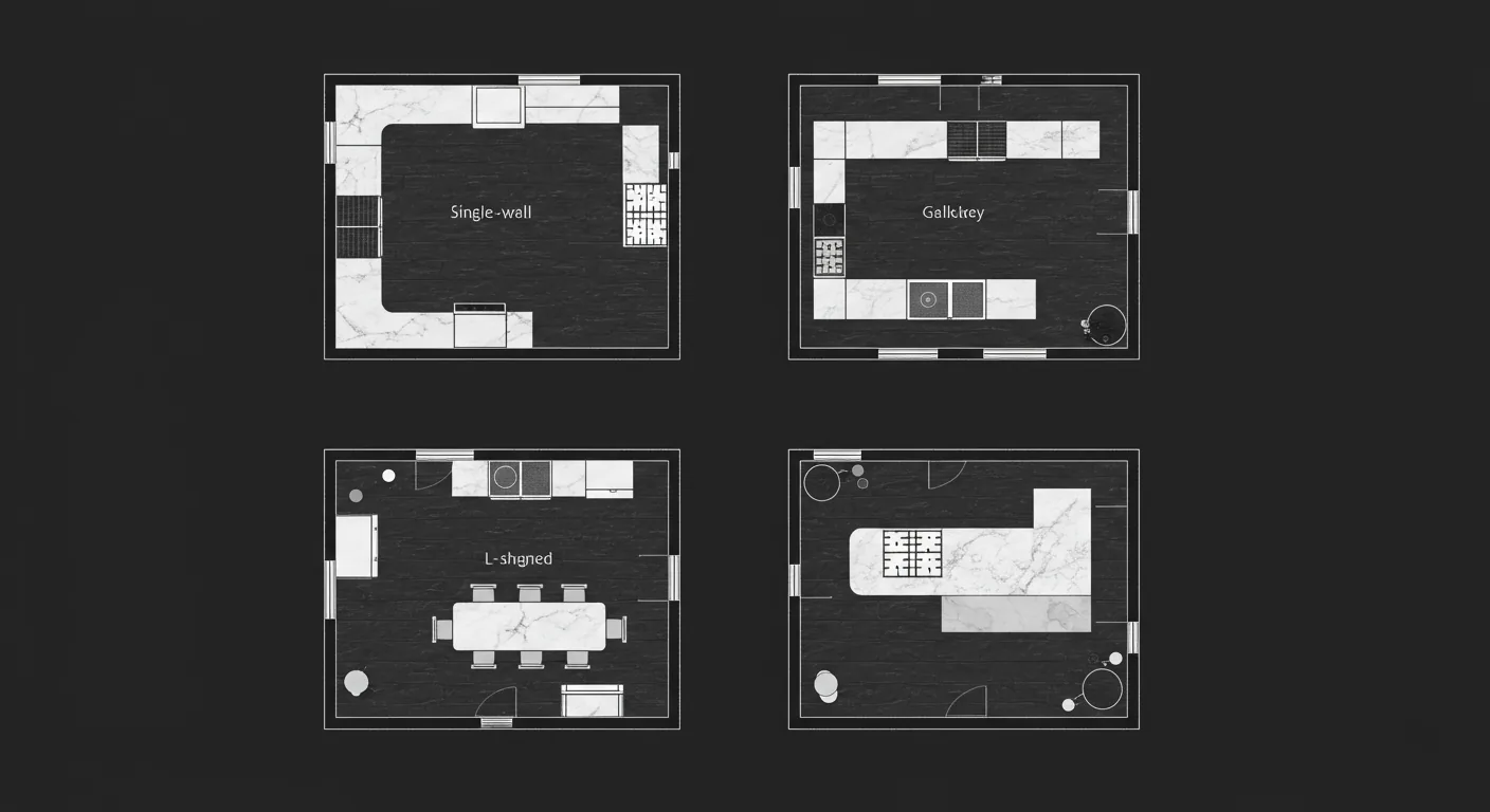 Different types of kitchen layouts guide — KITWOOD Lebanon