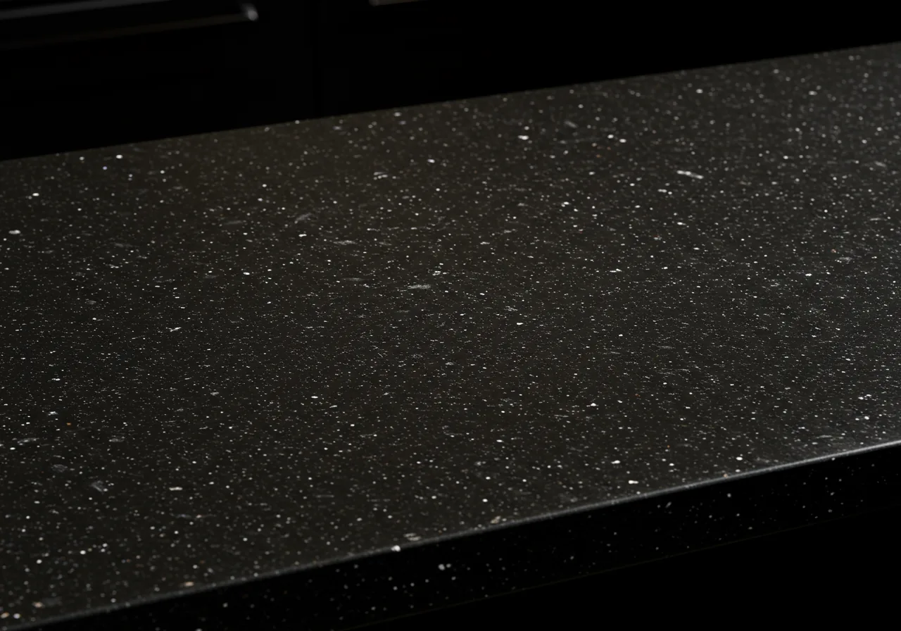 Natural granite stone worktop in contemporary kitchen — premium stone surface