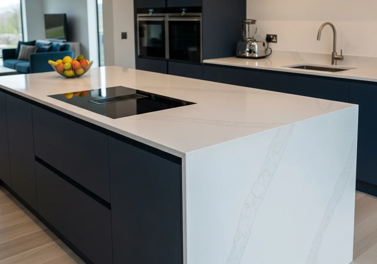 Premium stone countertops by KITWOOD Lebanon — quartz, ceramic and granite worktops