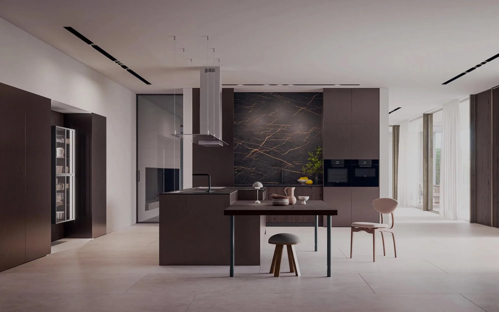 Doimo Cucine D12 Italian kitchen Lebanon — pure minimal handleless Italian kitchen design