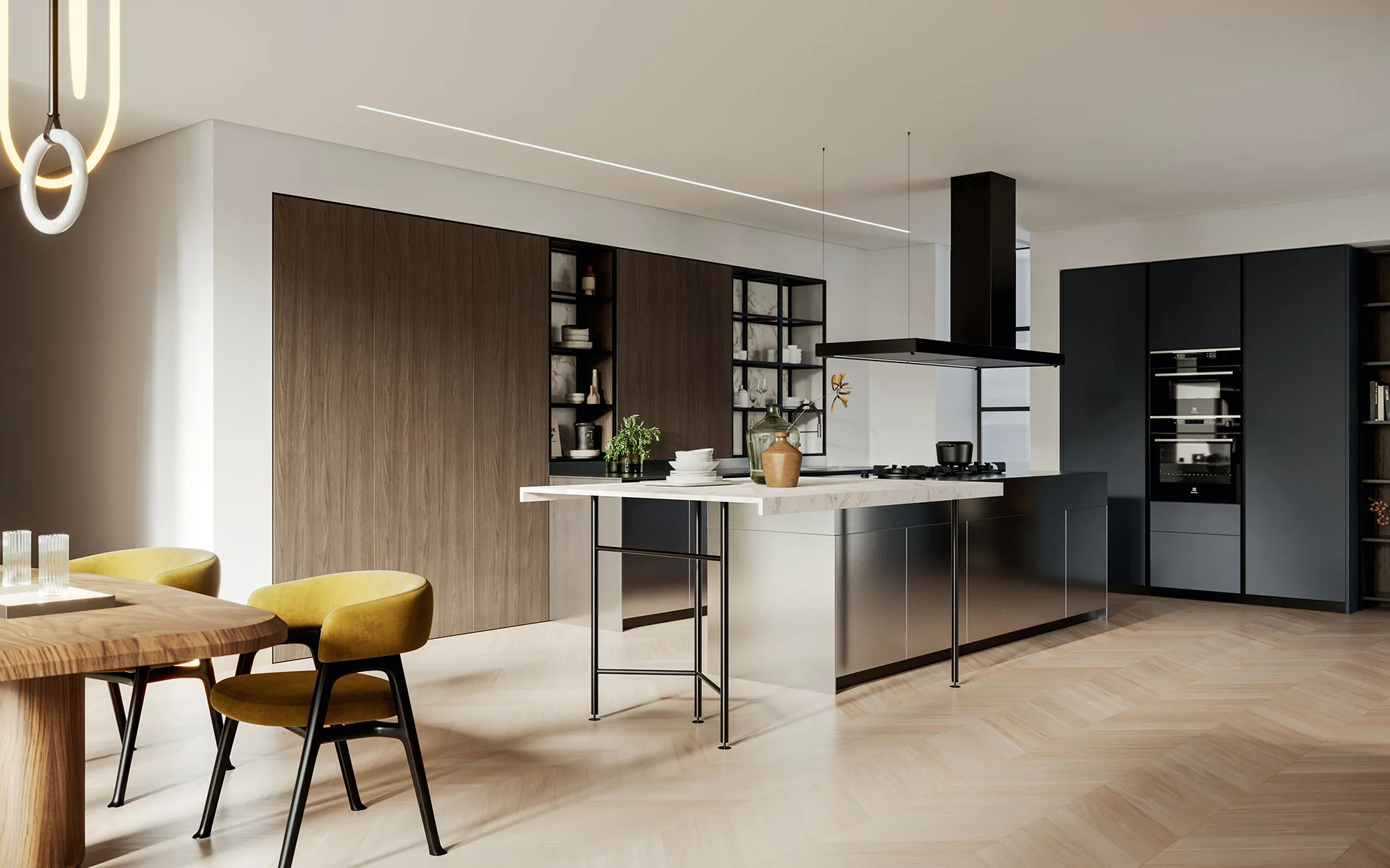 Italian kitchen design Lebanon — Doimo Cucine D23 sophisticated handleless kitchen, available in Lebanon