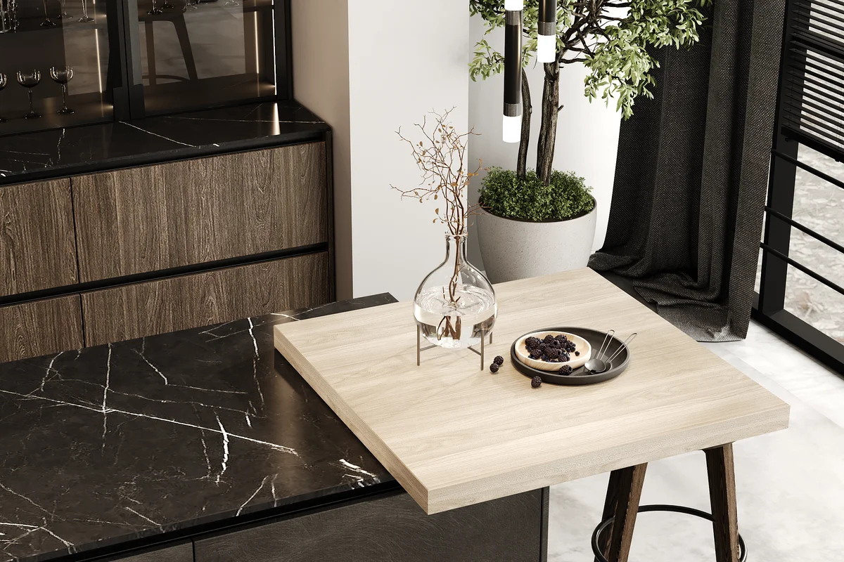 Kitchen cabinet materials Lebanon — KITWOOD TEN metallic aluminium fronts