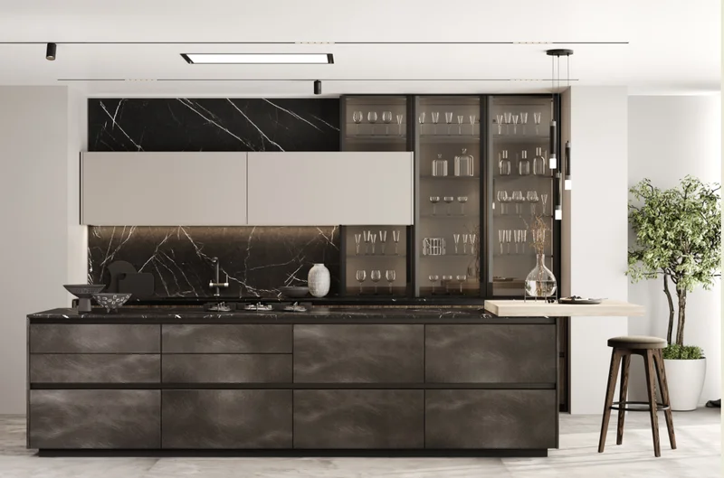 KITWOOD TEN kitchen island — stone worktop, bespoke kitchen Lebanon