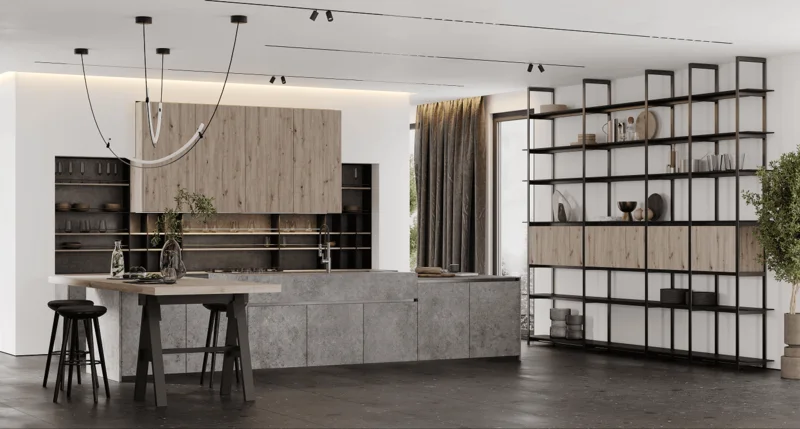 KITWOOD TWELVE kitchen interior — matte finish, integrated appliances, Lebanon