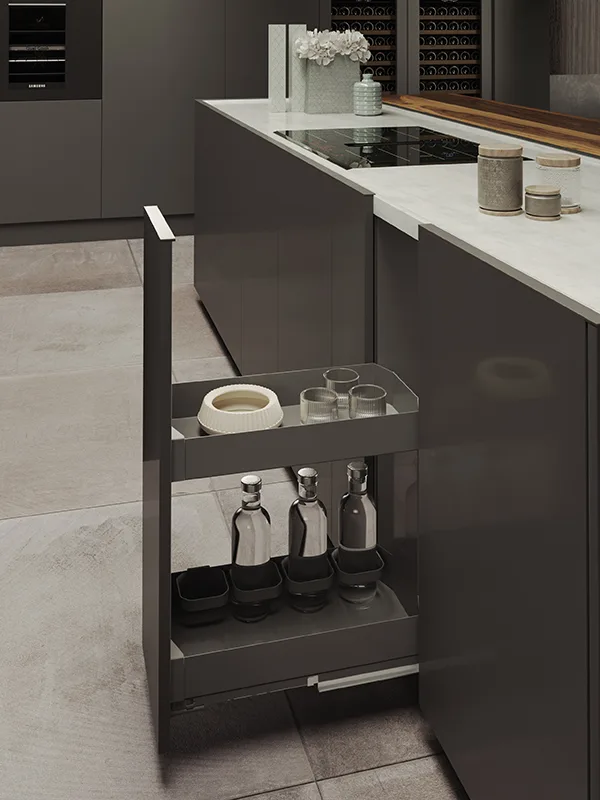 Sige 004 PRO Three-Basket Pull-Out — kitchen base unit accessory