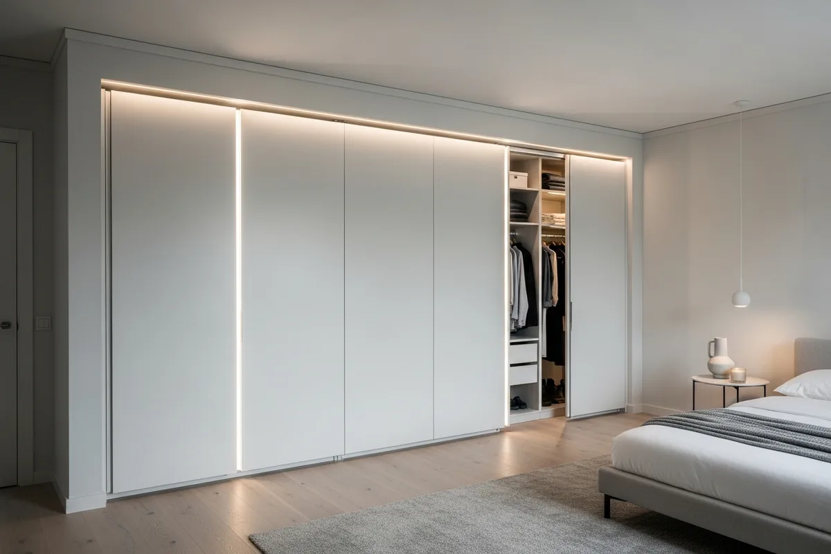 KLOZET® by KITWOOD bespoke wardrobe installed in a Beirut residence — handleless lacquered cabinetry