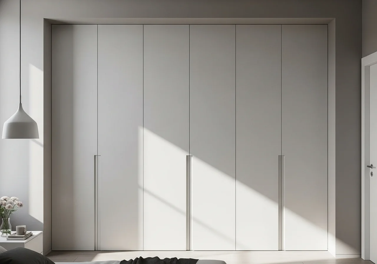 Custom built-in wardrobe Lebanon white matte lacquer hinged doors floor-to-ceiling — KLOZET® KITWOOD Beirut